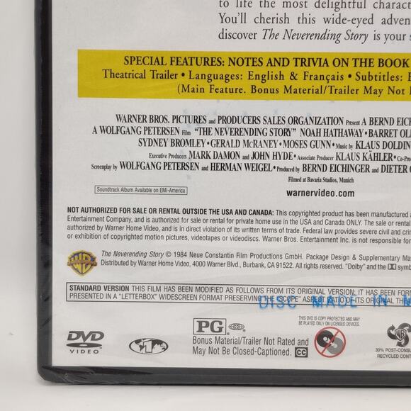 The NeverEnding Story DVD 1984 Widescreen Edition Klaus Doldinger NEW SEALED - Picture 6 of 9